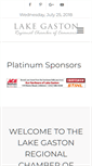 Mobile Screenshot of lakegastonchamber.com