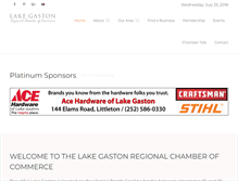 Tablet Screenshot of lakegastonchamber.com